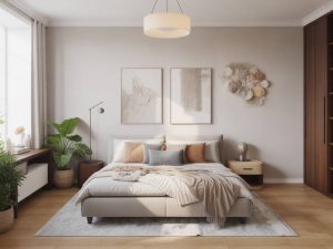 Transforming blank walls with modern art and texture