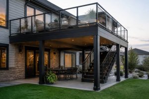 2 story deck ideas for modern homes