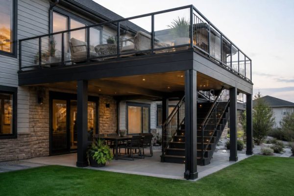 2 story deck ideas for modern homes