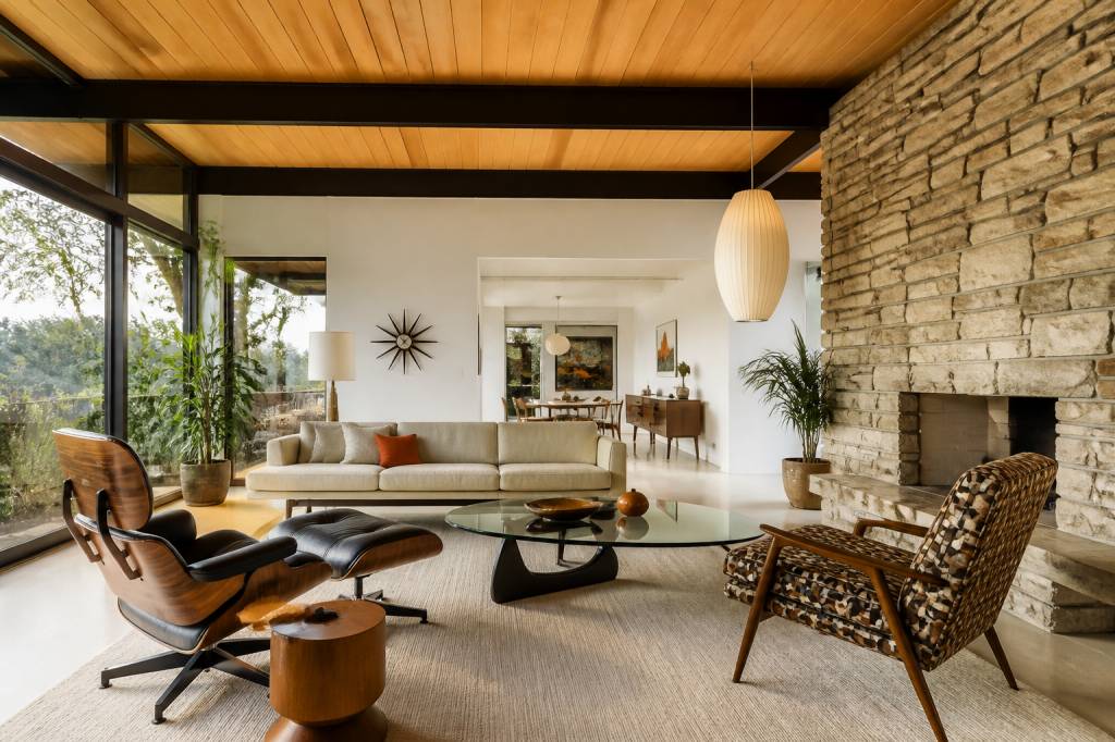 50's style design ideas for a contemporary home