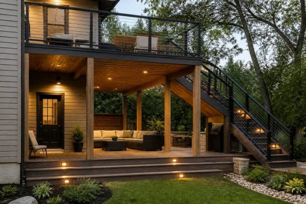 2 story deck designs for stylish and functional outdoor living spaces